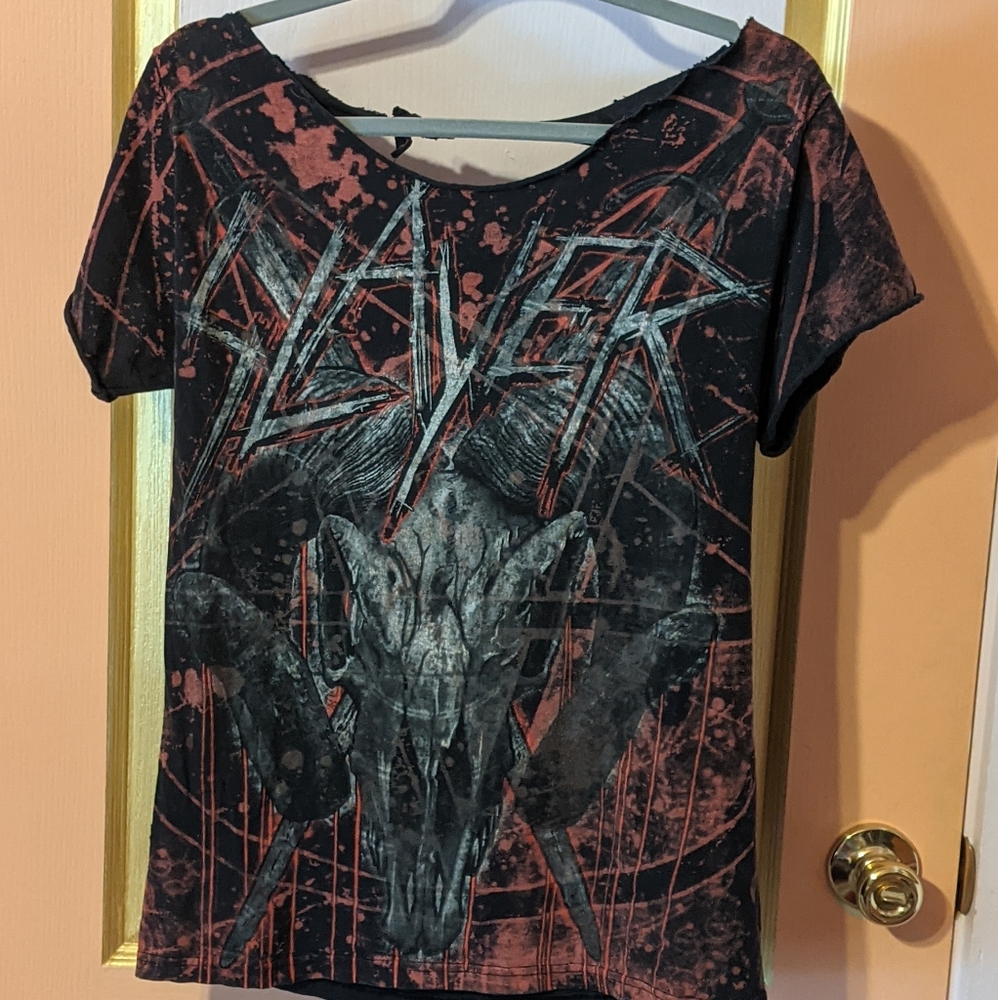 One of a kind, modified vintage Slayer t-shirt